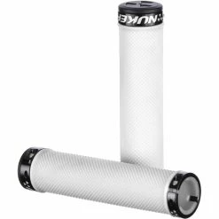 Poignées Nukeproof Neutron Knurled Lock On -Rubans de cintre Soldes Nukeproof Neutron Knurled Lock On Grip Bar Grips White NotSet NP15GRPELMKNWHT 1