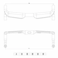 Cintre Prime Primavera Aero (carbone) -Rubans de cintre Soldes Prime Primavera Aero Carbon Handlebar Aero Bars Black PPACH38B 9