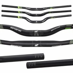 Spank SPIKE 800 Vibrocore Handlebar 7 Spank SPIKE 800 Vibrocore Handlebar -Rubans de cintre Soldes Spank Spike 800 Vibrocore Bar Riser Handlebars Black Green 2016 E03777R15AM7SPK