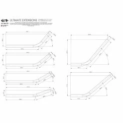 Prolongateurs De Cintre USE Aero (carbone) -Rubans de cintre Soldes USE Extensions Dimensions